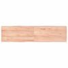 vidaXL Tablero mesa madera tratada borde natural marr&oacute;n 160x40x(2-4)cm