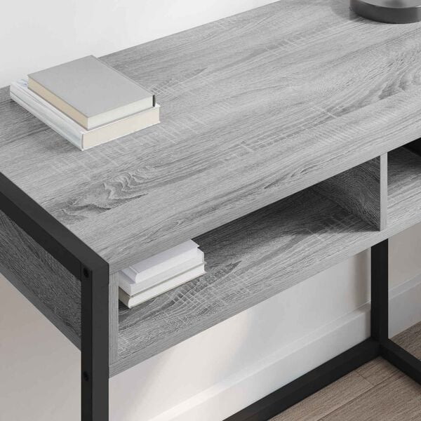 vidaXL Escritorio Gris Sonoma 100 x 50 x 75 cm Madera contrachapada