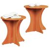 vidaXL Mesa de Café 2 pcs Marrón cera Madera maciza de pino