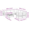 vidaXL Set de sof&aacute;s jard&iacute;n 9 pzas con cojines madera de abeto Douglas