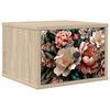 vidaXL Mesita de noche de pared BORNE Roble Sonoma 36 x 33 x 25 cm