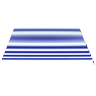 vidaXL Tela de repuesto para toldo azul y blanco 4,5x3,5 m
