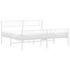 vidaXL Estructura cama sin colchón con estribo metal blanco 200x200 cm