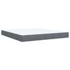 vidaXL Cama box spring con colchón terciopelo gris oscuro 180x200 cm