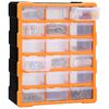 vidaXL Organizador multicajones con 18 cajones intermedios 38x16x47 cm