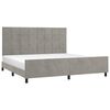 vidaXL Estructura de cama sin colch&oacute;n terciopelo gris claro 200x200 cm