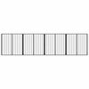 vidaXL Puerta para perros 4 pcs Negro 100 x 100 cm Acero Galvanizado