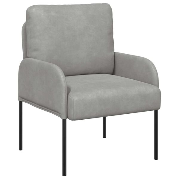 vidaXL Sof&aacute;s con coj&iacute;n 55cm Gris Claro Madera contrachapada