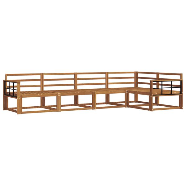 vidaXL Conjunto de sof&aacute;s de exterior 5 pcs Natural