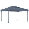 vidaXL Cenador gris antracita aluminio 400x300 cm