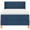 vidaXL Cama tipo Box Spring con colch&oacute;n Azul 200 x 80 cm Poli&eacute;ster