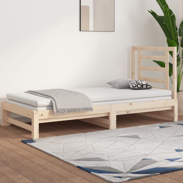 vidaXL Sof&aacute; cama extra&iacute;ble sin colch&oacute;n 2x(90x200) cm
