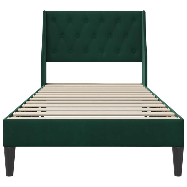 vidaXL Estructura de cama Verde oscuro 80 x 200 cm Terciopelo