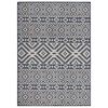 vidaXL Alfombra de exterior de tejido plano rayas azules 200x280 cm