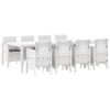 vidaXL Conjunto de Comedor de Jard&iacute;n 9 pcs Gris Claro Polipropileno