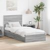 vidaXL Cama con almacenamiento con cabecera Gris Sonoma 75 x 190 cm