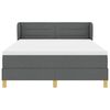 vidaXL Cama tipo Box Spring con colch&oacute;n Gris oscuro 140 x 200 cm tela