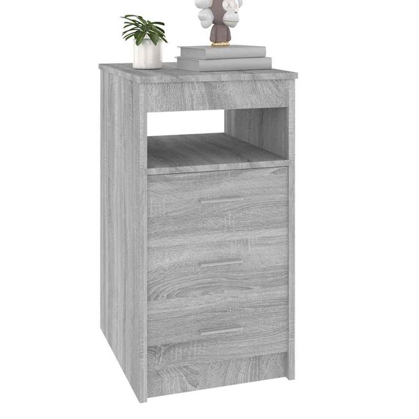 vidaXL Cajonera de madera contrachapada gris Sonoma 40x50x76 cm