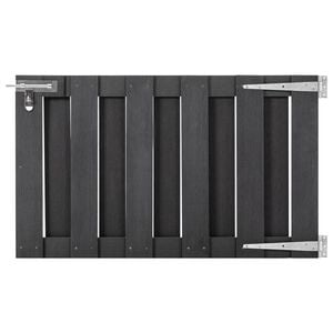 vidaXL Puerta de jard&iacute;n de WPC gris 100x60 cm