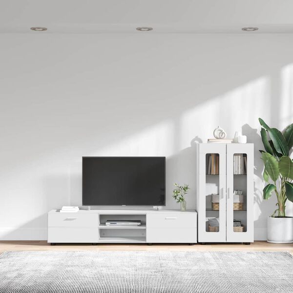vidaXL Conjunto de mueble de TV con caj&oacute;n FLORIN Madera de ingenier&iacute;a