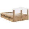 vidaXL Estructura de cama con cabecera Roble Artesanal 120 x 190 cm