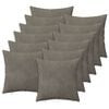 vidaXL Coj&iacute;n con almohada HEERLEN 12 uds. Gris Claro Terciopelo