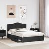 vidaXL Cama con almacenamiento Negro 140 x 190 cm Madera de ingenier&iacute;a
