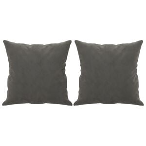 vidaXL Cojines decorativos 2 uds terciopelo gris oscuro 40x40 cm