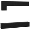 vidaXL Conjunto de mueble de TV 5 pcs Roble Negro Madera de ingeniería