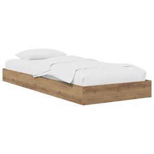 vidaXL Estructura de cama de suelo Roble Artesanal 80 x 200 cm