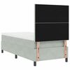 vidaXL Cama tipo Box Spring con colchón Gris Claro 100 x 200 cm tela