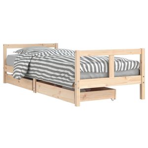 vidaXL Estructura de cama para ni&ntilde;os con cajones madera pino 80x200 cm