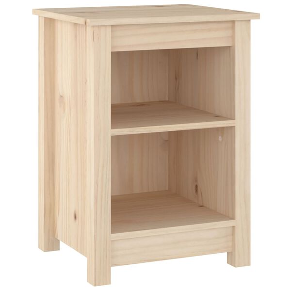 vidaXL Mesita de noche madera maciza de pino 40x35x55 cm