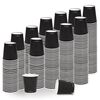 vidaXL Vasos de papel para caf&eacute; 1000 uds negro 200 ml