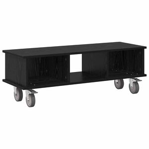 vidaXL Soporte de TV 100 x 35 x 35 cm Roble Negro Madera de ingenier&iacute;a