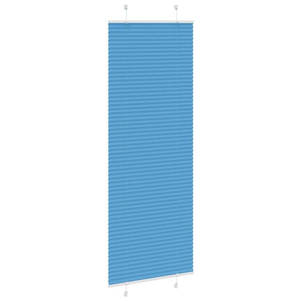 vidaXL Estor Plisado azul 80x200 cm Tela Ancho 79,4 cm Poli&eacute;ster