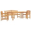 vidaXL Juego de comedor para jard&iacute;n 4 piezas madera maciza de teca