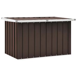 vidaXL Caja de almacenaje para jard&iacute;n marr&oacute;n 109x67x65 cm