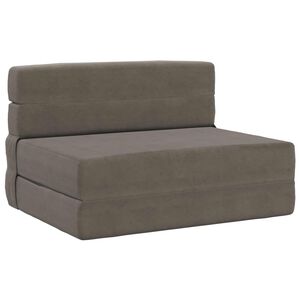 vidaXL Sof&aacute; Cama Plegable Gris Claro 100 x 80 x 60 cm Tela