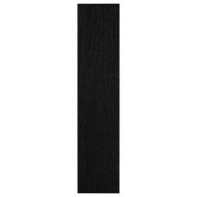vidaXL Estantería divisor de espacios madera pino negro 100x30x135,5cm