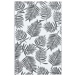 vidaXL Alfombra de exterior ARAKIL blanca y negra 160x230 cm PP