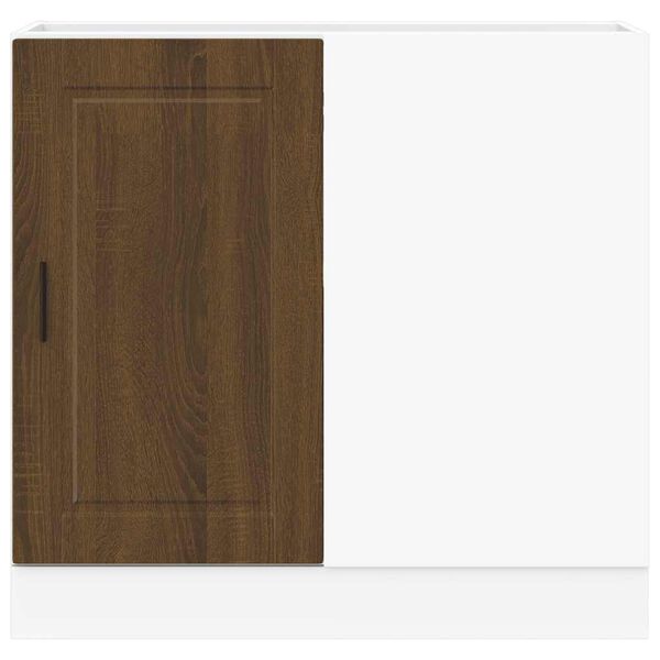 vidaXL Mueble bajo de cocina porto roble marr&oacute;n madera reconstituida