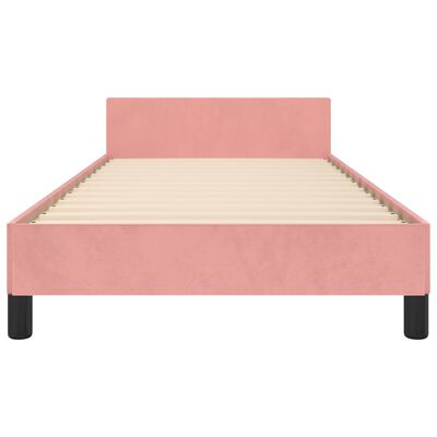 vidaXL Estructura de cama con cabecero de terciopelo rosa 80x200 cm