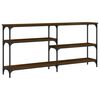 vidaXL Mesa consola madera de ingenier&iacute;a marr&oacute;n roble 160x29x75 cm