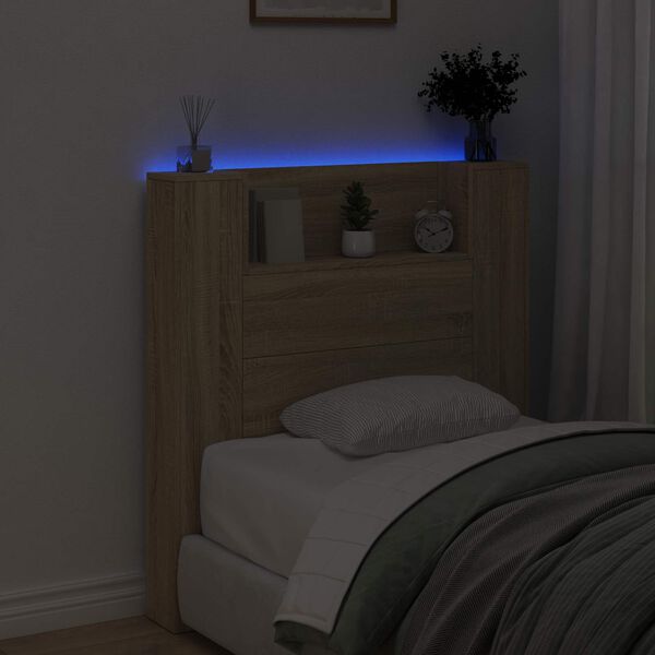 vidaXL Cabecero con estante Roble Sonoma 100 x 16,5 x 103,5 cm