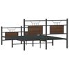 vidaXL Estructura de cama sin colchón madera marrón roble 137x190 cm