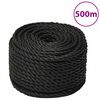 vidaXL Cuerda de trabajo polipropileno negro 10 mm 500 m
