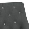 vidaXL Silla de comedor giratoria de terciopelo gris oscuro
