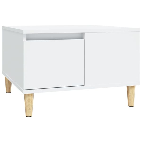 vidaXL Mesa de centro madera contrachapada blanco 55x55x36,5 cm