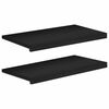 vidaXL Alfeizares 2 uds. Negro 70 x 40 x 2 cm Madera de Haya S&oacute;lida